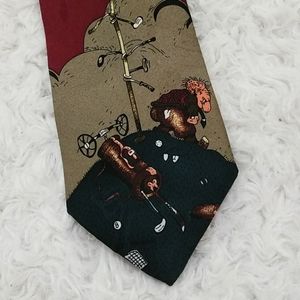 Frustrated Golfer Whimsical Tie